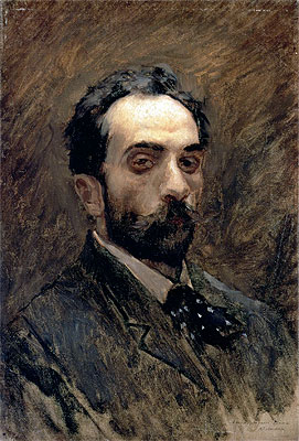 Self Portrait, c.1880/90 by Isaac Levitan | Painting Reproduction