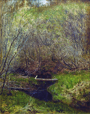 Spring in the Forest, 1882 | Isaac Levitan | Gemälde Reproduktion