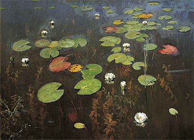 Water Lilies, 1895 by Isaac Levitan | Painting Reproduction