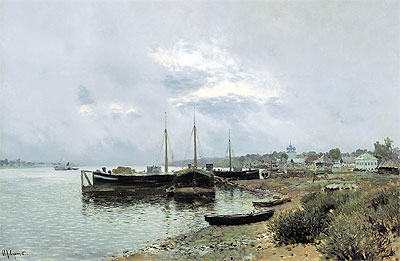 After Rain in Ples, 1889 | Isaac Levitan | Gemälde Reproduktion