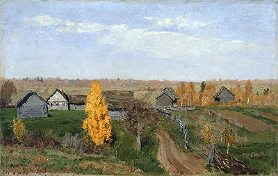 Golden Autumn. Slobodka | Isaac Levitan | Painting Reproduction