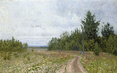The Track, 1890 | Isaac Levitan | Gemälde Reproduktion