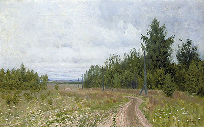 The Track, 1890 by Isaac Levitan | Painting Reproduction