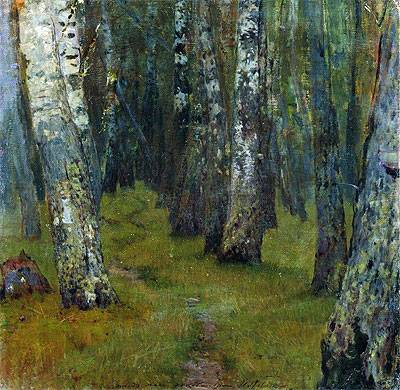 Birches. Grove Outskirts, Undated | Isaac Levitan | Gemälde Reproduktion