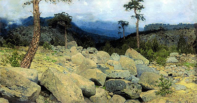 In the Crimean Mountains, 1886 by Isaac Levitan | Painting Reproduction