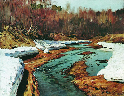 Spring. Last Snow, 1895 | Isaac Levitan | Gemälde Reproduktion