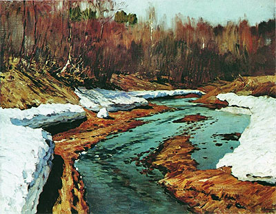 Spring. Last Snow, 1895 by Isaac Levitan | Painting Reproduction