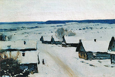 Village. Winter, c.1877/78 | Isaac Levitan | Gemälde Reproduktion