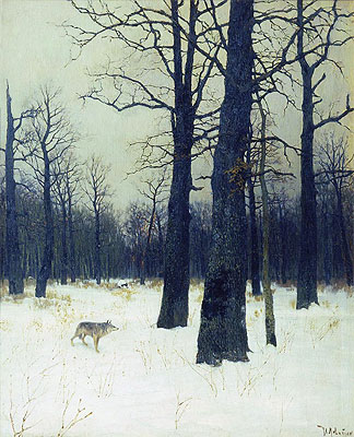 Wood in Winter, 1885 | Isaac Levitan | Gemälde Reproduktion