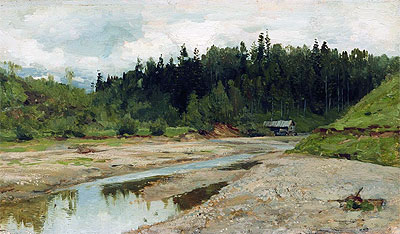 Wood Small River, c.1886/87 | Isaac Levitan | Gemälde Reproduktion