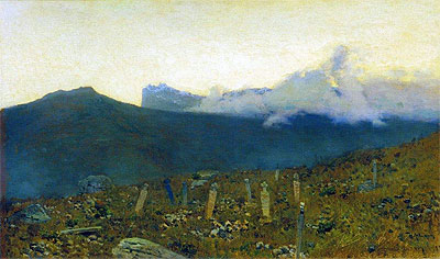 The Tatar Cemetery. Crimea | Isaac Levitan | Painting Reproduction