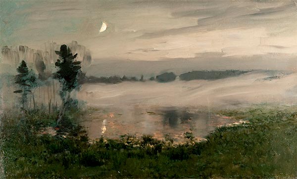 Nebel über Wasser, 1890s | Isaac Levitan | Gemälde Reproduktion