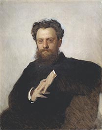 Portrait of Adrian Viktorovich Prakhov, 1879 by Ivan Kramskoy | Painting Reproduction