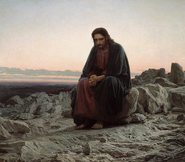 Christ in the Wilderness, 1872 by Ivan Kramskoy | Canvas Print