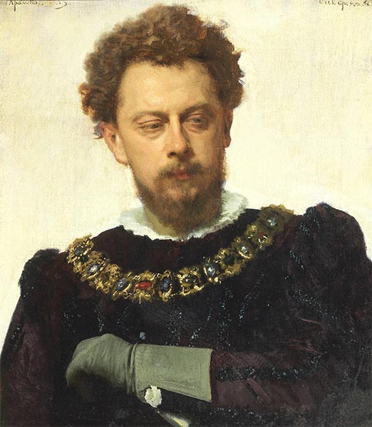 Schauspieler A.P. Lensky in der Rolle des Petruchio, 1883 | Ivan Kramskoy | Gemälde Reproduktion