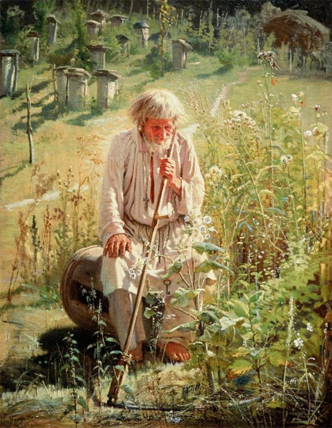 Beekeeper, 1872 | Ivan Kramskoy | Painting Reproduction