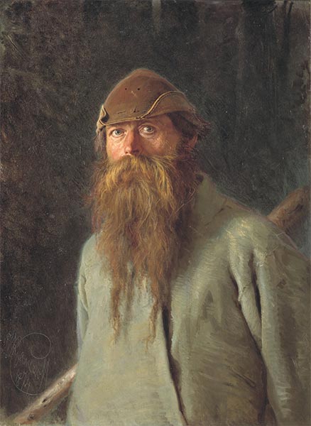 Woodsman, 1874 | Ivan Kramskoy | Painting Reproduction