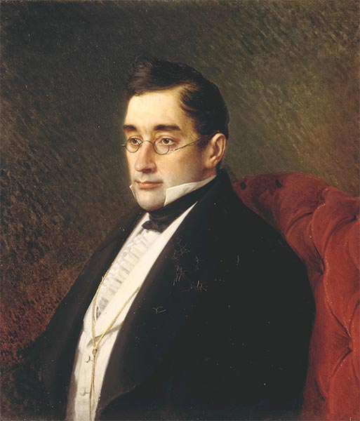 Portrait of Alexander Sergeyevich Griboyedov, 1873 by Ivan Kramskoy | Canvas Print