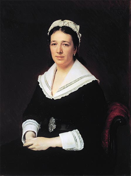 Portrait of Vera Nikolaevna Tretyakova, 1879 by Ivan Kramskoy | Canvas Print
