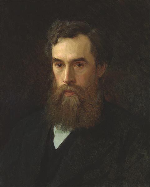 Portrait of Pavel Mikhailovich Tretyakov, 1876 by Ivan Kramskoy | Canvas Print