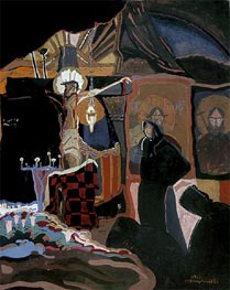 Crucifix, 1923 by Ivan Milev | Painting Reproduction