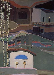 The Maglizh Monastery II, 1925 von Ivan Milev | Gemälde-Reproduktion