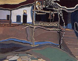 The Maglizh Monastery III, 1925 by Ivan Milev | Painting Reproduction