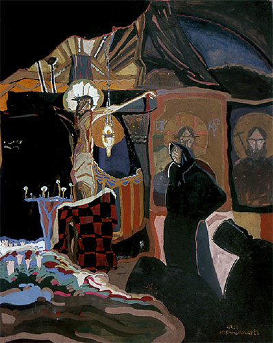 Crucifix, 1923 | Ivan Milev | Gemälde Reproduktion