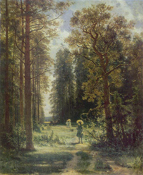 Forest Walk, 1880 | Ivan Shishkin | Painting Reproduction
