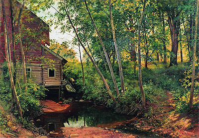 A Mill in the Forest near Preobrajenskaya Railway, 1897 | Ivan Shishkin | Painting Reproduction