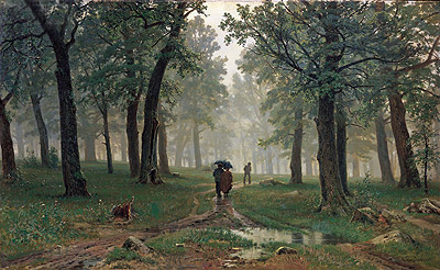 Rain in an Oak Forest, 1891 | Ivan Shishkin | Painting Reproduction