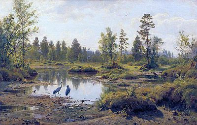 The Polesye Moorlands, 1890 | Ivan Shishkin | Gemälde Reproduktion