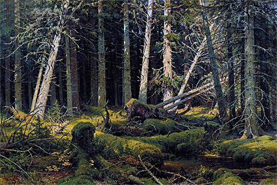 Trees Felled by the Wind (Vologda Woods), 1888 | Ivan Shishkin | Painting Reproduction