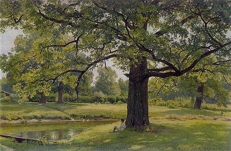 Oak Trees in Old Peterhof, 1891 | Ivan Shishkin | Gemälde Reproduktion