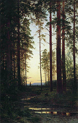 Dämmerung, 1883 | Ivan Shishkin | Gemälde Reproduktion
