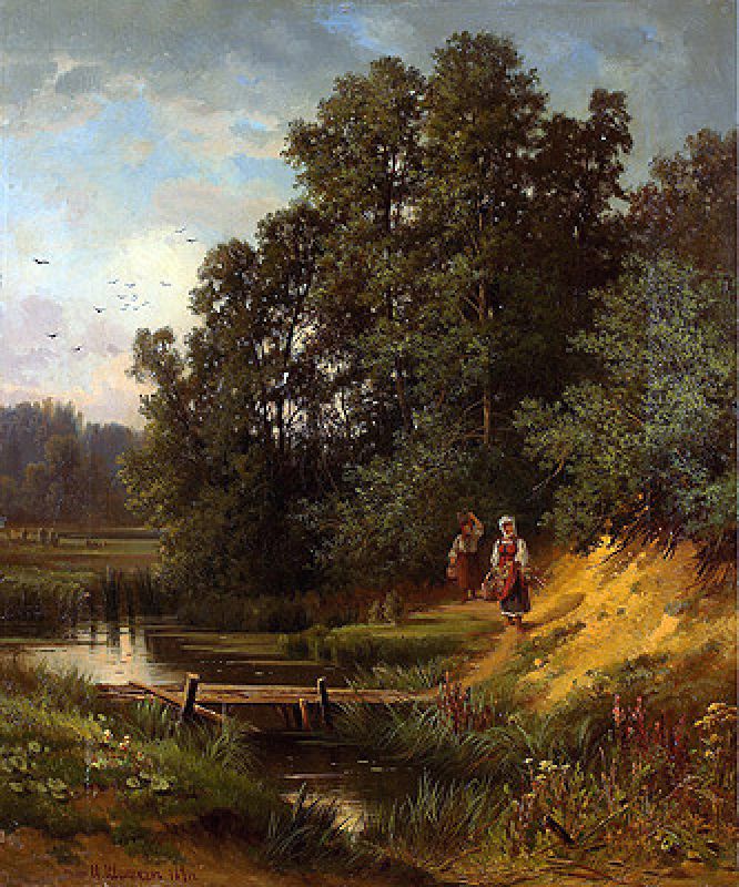 At the Creek, 1891 | Ivan Shishkin