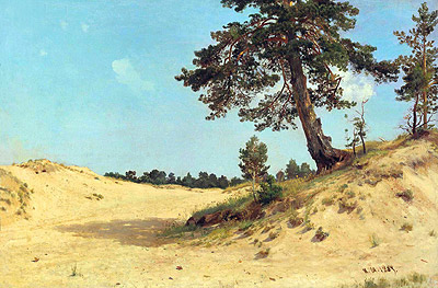 Pine on the Sand, 1884 | Ivan Shishkin | Gemälde Reproduktion