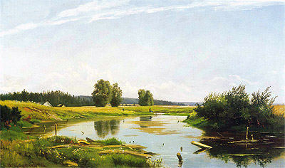 Landscape with a Lake, 1886 | Ivan Shishkin | Gemälde Reproduktion