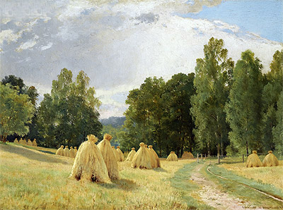 Haystacks, Preobrazhenskoe, 1890 | Ivan Shishkin