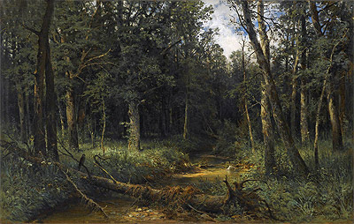 The Dark Wood, 1876 | Ivan Shishkin | Painting Reproduction
