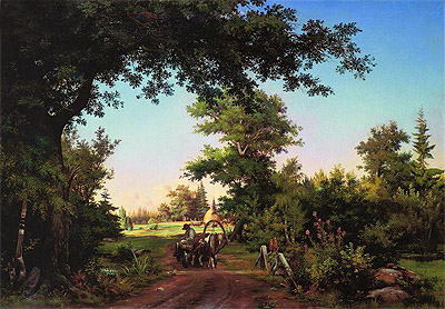 Blick aus der Umgebung von St. Petersburg, 1856 | Ivan Shishkin