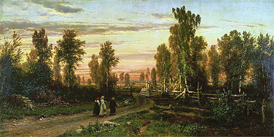 Evening, 1871 | Ivan Shishkin | Gemälde Reproduktion
