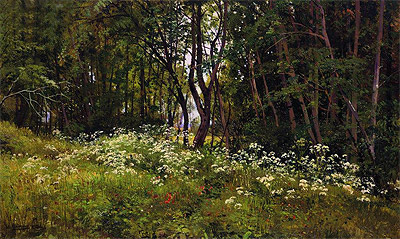 Blumen am Waldrand, 1893 von Ivan Shishkin | Gemälde-Reproduktion