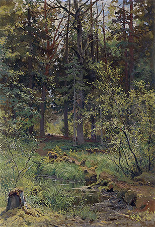 Forest Landscape, 1889 | Ivan Shishkin | Gemälde Reproduktion
