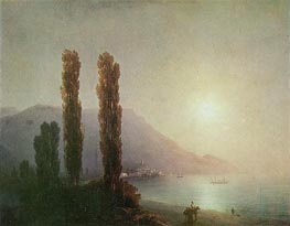 Sunrise in Yalta, 1878 by Aivazovsky | Painting Reproduction