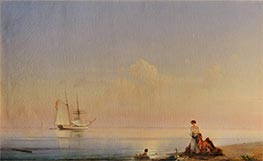 Seashore, Calm, 1843 by Aivazovsky | Painting Reproduction