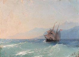 Shipping on the Black Sea, c.1878 by Aivazovsky | Painting Reproduction