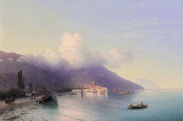 View of Yalta, 1867 by Aivazovsky | Painting Reproduction