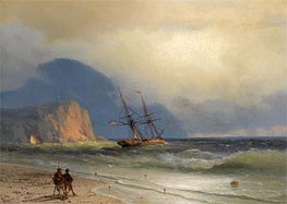 Shipping off the Ayu Dag, 1867 von Aivazovsky | Gemälde-Reproduktion