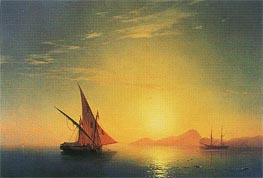 Swimmers at Dawn, undated by Aivazovsky | Painting Reproduction